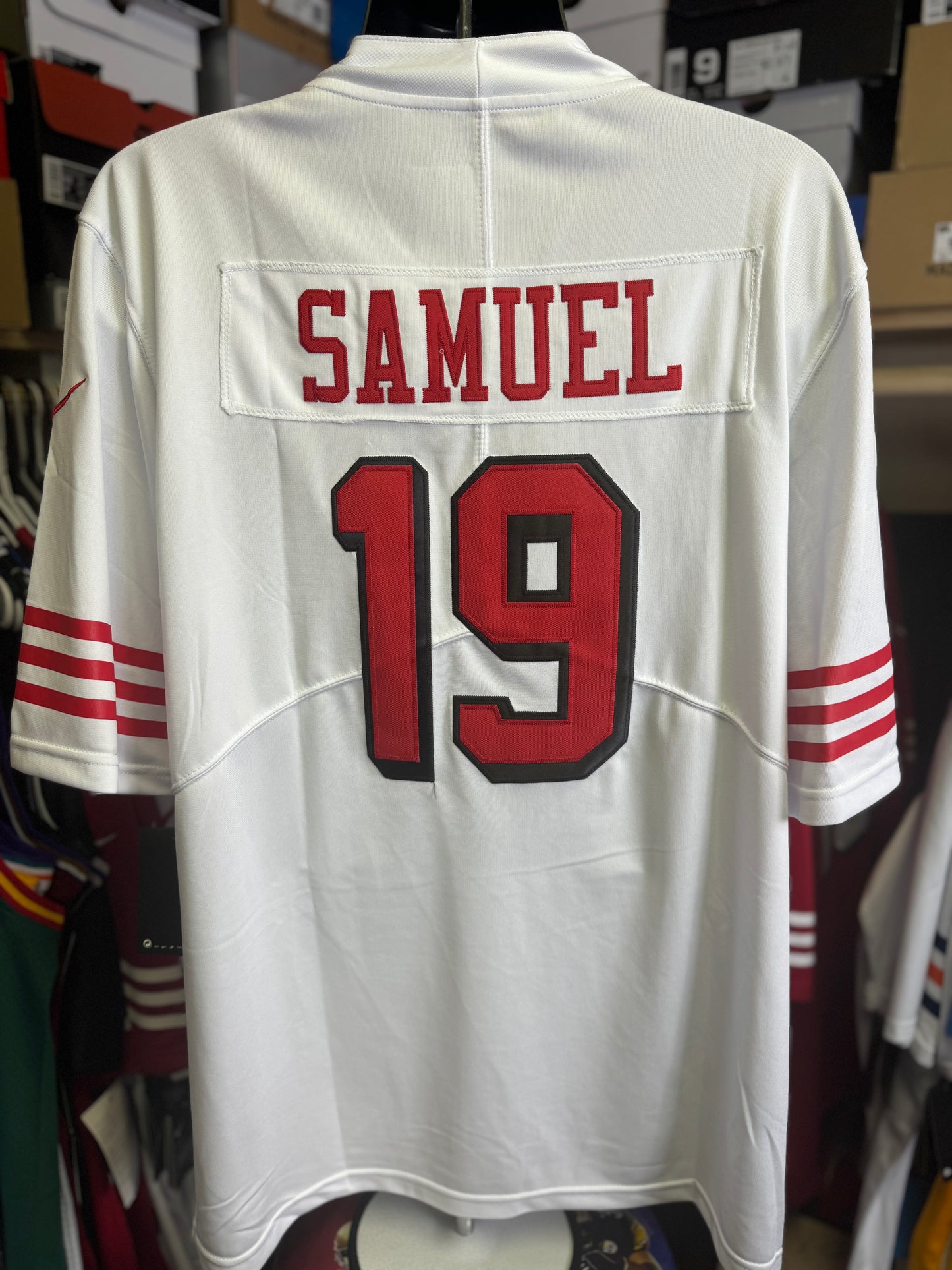 Deebo Samuel 49ers White Throwback Jersey