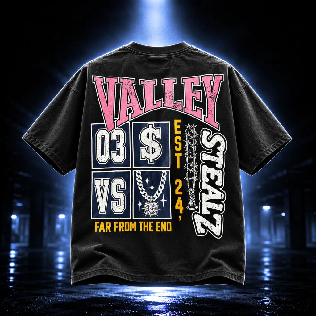 VALLEYSTEALZ 'Far From The End' Statement Heavyweight Tee