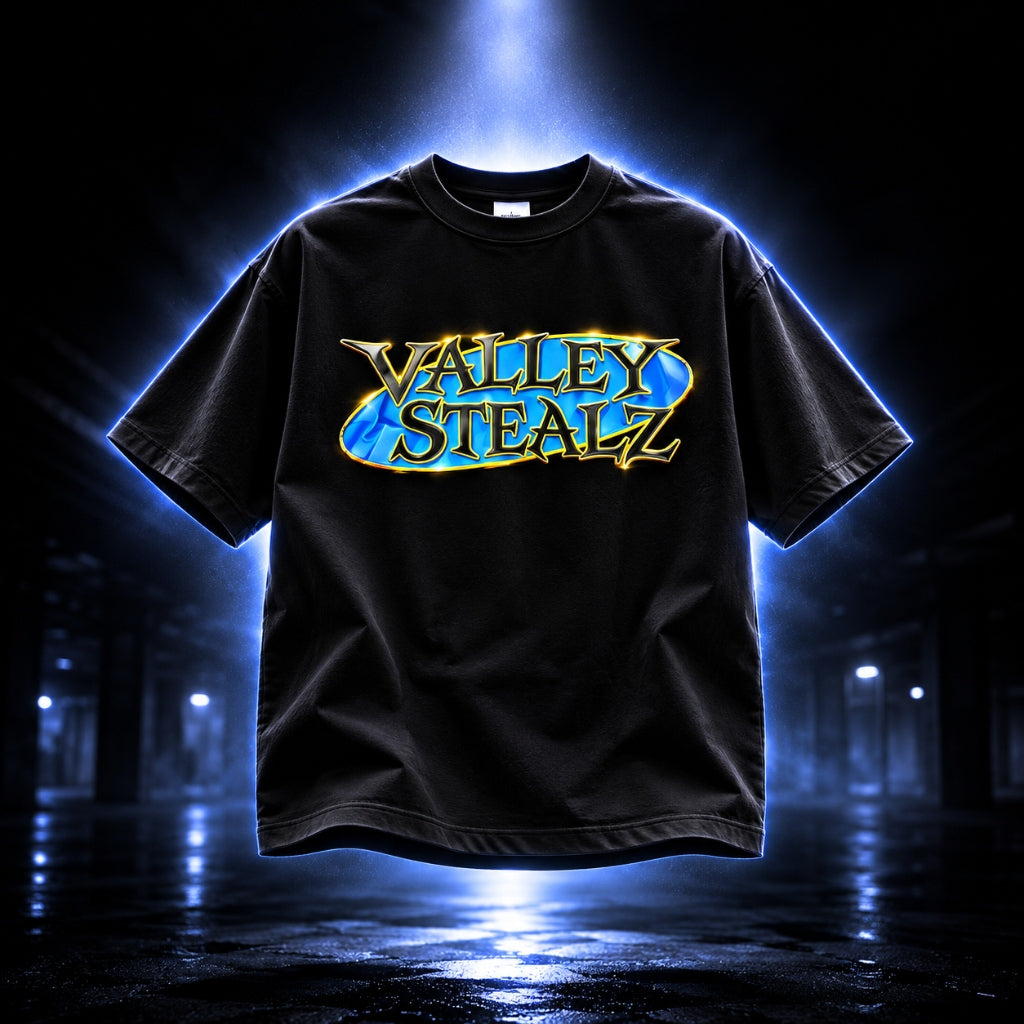 Metallic Gold Oval Logo Tee
