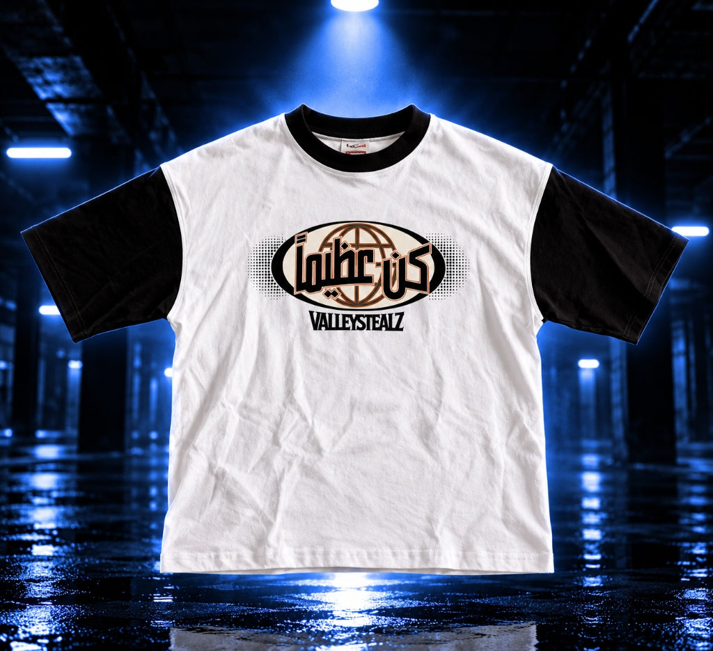 White Chest Black Sleeves Tee
